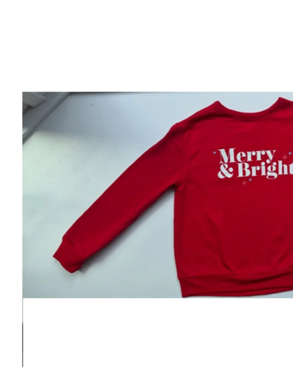 Wondershop Target Kids Merry & Bright Christmas Sweatshirt Red Size M 8